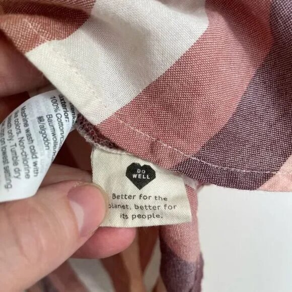 Madewell Courier Button-Back Shirt in Munson Stripe Size Medium - Picture 10 of 10